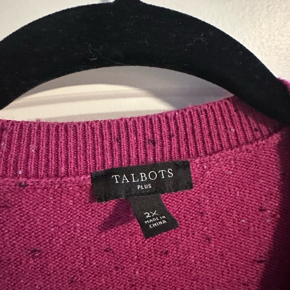 Talbots Fuchsia Knit Sweater - Picture 2 of 5